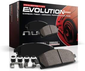 img 2 attached to 🔥 Enhance Your Braking Performance with Power Stop Z23-1724 Evolution Sport Carbon Fiber Brake Pad Kit