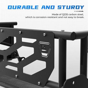 img 2 attached to 🛏️ Kemimoto Pioneer Bed Extender: UTV Black Steel Cargo Bed Extension - Compatible with Pioneer 1000-5 and 700-4, Durable Tailgate Extender for 2016-2021 Models - Pioneer Accessories Included