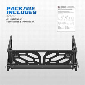 img 1 attached to 🛏️ Kemimoto Pioneer Bed Extender: UTV Black Steel Cargo Bed Extension - Compatible with Pioneer 1000-5 and 700-4, Durable Tailgate Extender for 2016-2021 Models - Pioneer Accessories Included