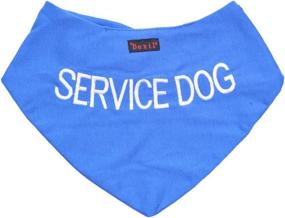 img 4 attached to 🐶 Personalized Embroidered Service Dog Blue Bandana: High-Quality Neck Scarf Enhances Safety, Alerting Others in Advance & Adds Style