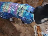 img 1 attached to HAOCOO Waterproof & Windproof Holographic Reflective Rainbow Dog Winter Coat With Leash Hole - Cold Weather Coats & Jackets For Small, Medium, And Large Dogs review by Mary Chewning