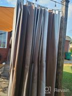 img 1 attached to Waterproof Extra Wide Outdoor Curtains For Patio - HOMEIDEAS Beige Blackout Thermal Insulated Curtains, Perfect For Porch, Pergola, Sliding Door And Arbor - 100 X 96 Inch, 1 Panel review by Jon Johnson