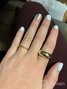 img 7 attached to Accessorize In Style: Reoxvo 14K Gold Stacking Rings For Women - Thin, Simple And Versatile