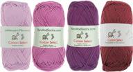 get creative with jubileeyarn cotton select sport weight in shades of purple - 4 skeins included! logo