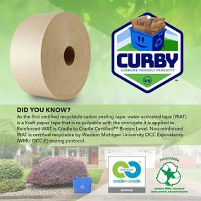 img 1 attached to 2.83" X 100M Water Activated Tape Refill Roll - CURBY IPG Brand