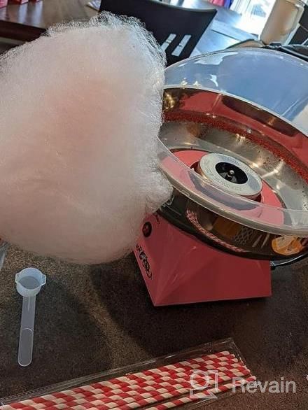 img 1 attached to Cotton Candy Machine With Stainless Steel Bowl 2.0 - Cotton Candy Maker, 10 Cones & Sugar Scoop - Nostalgic Household Cotton Candy Machine For Kids, Birthday Party - Use With Floss Sugar, Hard Candy- By The Candery review by Derek Bryant
