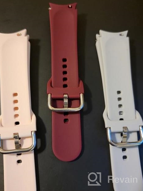 img 1 attached to NANW 3-Pack Silicone Sport Bands: Compatible with Samsung Galaxy Watch 4 Classic/Watch 3 41mm, Ideal Replacement Strap for Men and Women review by Brandon Thompson