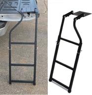 🚛 foldable extension telescopic adjustable tailgate ladder for pickup trucks - universal bed step with buckles straps set and stainless steel self-tapping screws by sktyants логотип