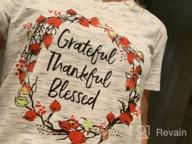 img 1 attached to Floral Thanksgiving Shirt For Women - Grateful, Thankful, Blessed- Short Sleeve Tee With Garland Graphic Print - Perfect For Fall Season review by Jasmin Rojas