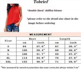 img 1 attached to Stay Chic This Summer With Tobrief'S Double-Lined Chiffon Ruffle Tank Tops