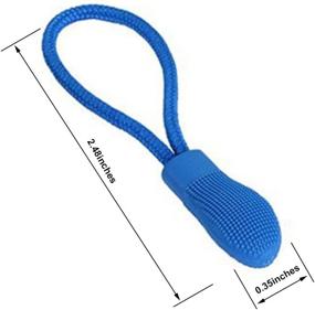 img 3 attached to 35Pcs Nylon Zipper Pull Cord Extension Tag Replacement Fixer In 7 Colors