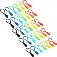 35pcs nylon zipper pull cord extension tag replacement fixer in 7 colors logo