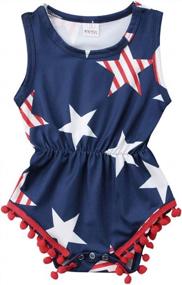 img 4 attached to Adorable Sleeveless Floral Jumpsuit For Baby Girls - Perfect For Summer!