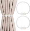 stylish and functional: kirecoo 2 pack magnetic pearl curtain tiebacks for elegant draping logo