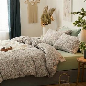 img 3 attached to King Size Jersey Knit Cotton Duvet Cover With Botanical Floral Design – Perfect For Girls And Women'S Room Décor. Get This Pink Floral Bedding Set Including Comforter Cover And 2 Pillow Shams.