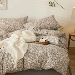 img 2 attached to King Size Jersey Knit Cotton Duvet Cover With Botanical Floral Design – Perfect For Girls And Women'S Room Décor. Get This Pink Floral Bedding Set Including Comforter Cover And 2 Pillow Shams.