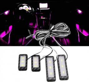 img 4 attached to Pink Goodream Ambient LED Lighting For Stylish Car Interior Atmosphere Enhancement And Decoration - Set Of 4