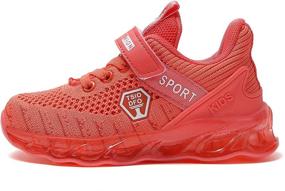 img 3 attached to TSIODFO Sneakers Knitted Breathable Athletic Girls' Shoes ~ Athletic