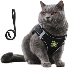 img 4 attached to 🐾 Domkim Soft Mesh No Pull Dog Harness and Leash Set for Small Medium Dogs/Cats - Escape Proof, Reflective and Adjustable"