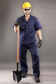 img 1 attached to Men'S Short Sleeve Blended Coveralls With Zipper Pockets - Comfortable Jumpsuit For Workwear By Kolossus