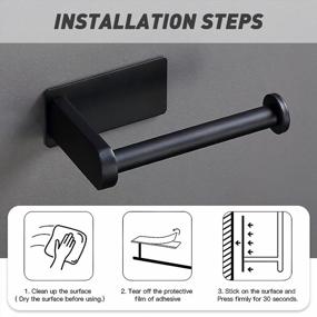 img 2 attached to 304 Stainless Steel Self Adhesive Toilet Paper Holder Stand Wall Mounted - MDHAND Roll Dispenser For Bathroom Kitchen Washroom