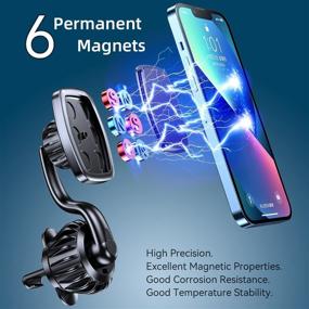 img 3 attached to 📱 [2 Pack] Super Strong Magnetic Phone Mount for Car Vent - 360° Rotation, Fits iPhone, Samsung, and Other Cell Phones - Magnetic Vent Phone Holder for Car