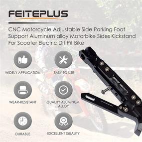 img 3 attached to CNC Motorcycle Aluminum Alloy Adjustable Side Parking Foot Support: Ideal Kickstand for Scooter, Electric Bike, and Pit Bike