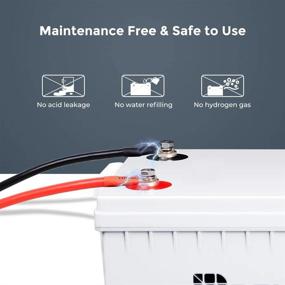 img 2 attached to Renogy 12V 200Ah AGM Battery: Self-Discharge & High Discharge Current, Ideal For RV/Camping/Home Appliances/Marine & Off-Grid, Maintenance-Free
