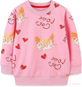 img 4 attached to Toddler Rainbow Sweatshirts Crewneck Pullover Apparel & Accessories Baby Boys best on Clothing