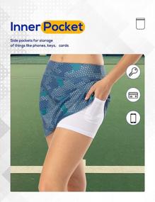 img 1 attached to Women'S Sports Skorts With Pockets - Black Tennis, Golf, Running, Athletic, Summer
