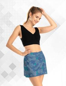 img 3 attached to Women'S Sports Skorts With Pockets - Black Tennis, Golf, Running, Athletic, Summer