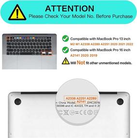 img 3 attached to Protect Your MacBook Pro Keyboard With MOSISO Silicone Cover - Compatible With M2 2022, M1 2021/2020 & 16 Inch Models - White