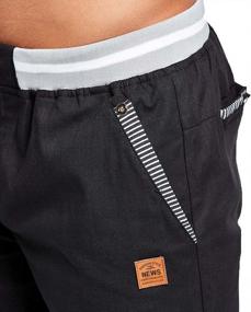 img 1 attached to Men'S Cotton Summer Beach Shorts With Elastic Waist & Pockets - Classic Fit Casual Style