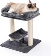 🐱 premium petepela cat tree: plush top perch, curved platform, and scratching post – ultimate comfort for your feline friend logo