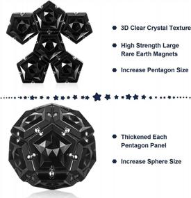 img 3 attached to Unleash Your Creativity With Crystal Diamond Magnetic Fidget Sphere - 12 Piece Set - Perfect Desk Toy For Adults