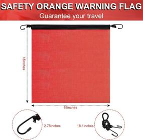 img 1 attached to 🚛 Enhanced Safety: 4pcs Safety Flags for Trucks with Elastic Cord and Bungee Rope