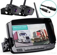 📷 nuoenx wireless backup camera: hd 1080p rv truck rear view camera system with 7 inch dvr monitor and 32gb sd card - easy installation логотип