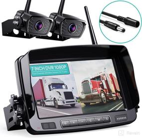 img 4 attached to 📷 Nuoenx Wireless Backup Camera: HD 1080P RV Truck Rear View Camera System with 7 Inch DVR Monitor and 32GB SD Card - Easy Installation
