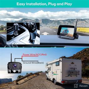 img 3 attached to 📷 Nuoenx Wireless Backup Camera: HD 1080P RV Truck Rear View Camera System with 7 Inch DVR Monitor and 32GB SD Card - Easy Installation