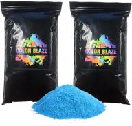 🎉 color blaze black-out gender reveal holi powder - 2 pounds + tape - baby boy announcement for exhaust, cars, trucks, motorcycles, and more – blue surprise logo
