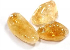 img 1 attached to Набор из 4 цитриновых драгоценных камней - высококачественные натуральные камни для усиления энергии и исцеления.