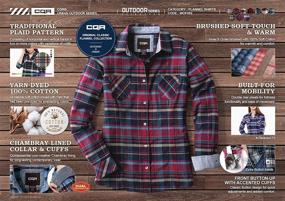 img 2 attached to Women'S All-Cotton Soft Brushed Plaid Flannel Shirt: CQR Long Sleeve Casual Button Down Shirts
