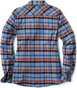 img 3 attached to Women'S All-Cotton Soft Brushed Plaid Flannel Shirt: CQR Long Sleeve Casual Button Down Shirts