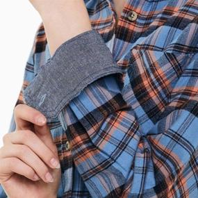 img 1 attached to Women'S All-Cotton Soft Brushed Plaid Flannel Shirt: CQR Long Sleeve Casual Button Down Shirts