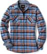 women's all-cotton soft brushed plaid flannel shirt: cqr long sleeve casual button down shirts logo