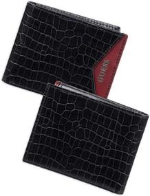 img 2 attached to Guess Leather Bifold Wallet Black Men's Accessories ~ Wallets, Card Cases & Money Organizers