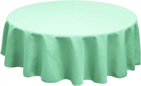 img 2 attached to TableLinensforLess Polyester Round Tablecloth, 60 Inch Round, (Aqua Blue)