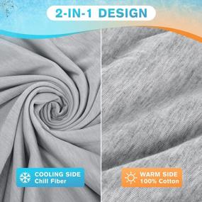 img 3 attached to Stay Cool And Comfortable: 87"X79" Cooling Blanket For Hot Sleepers And Travelers