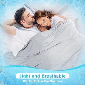 img 1 attached to Сохраняйте прохладу и комфорт: охлаждающее одеяло 87"X79" для тех, кто спит в жару, и путешественников