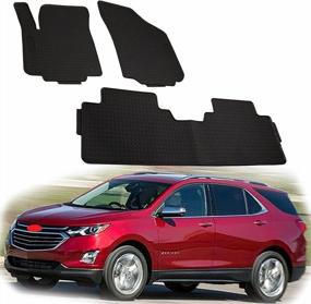 img 4 attached to Chevrolet Chevy Equinox 2018-2019 All Weather Rubber Slush Floor Mats Liners Set - Front And Rear Seat Carpet Protector Accessories By EnRand